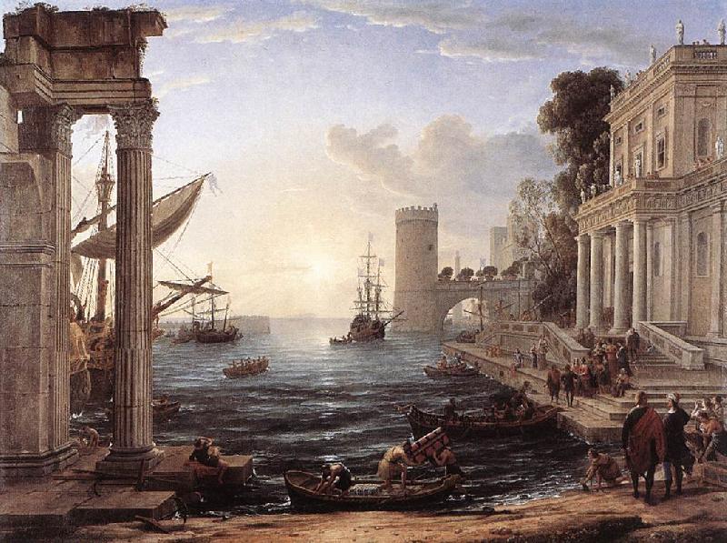 Claude Lorrain Seaport with the Embarkation of the Queen of Sheba df China oil painting art
